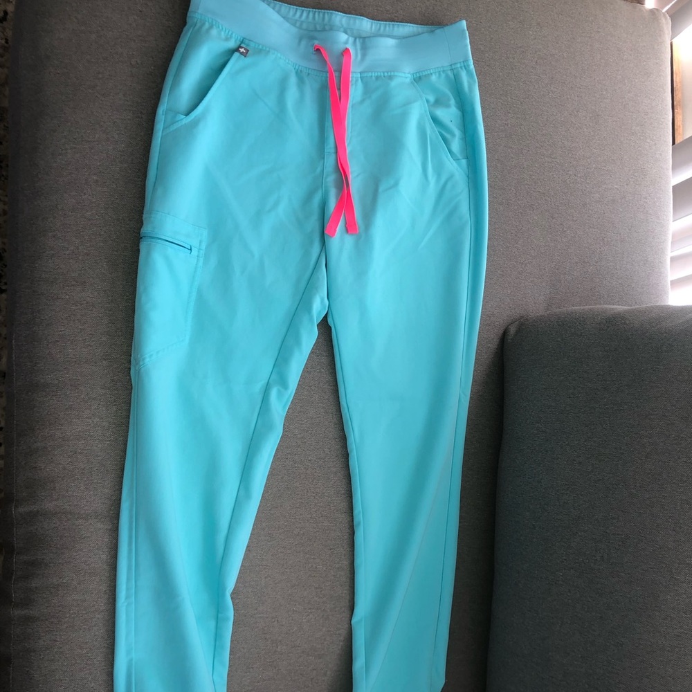 FIGS Neon Blue Small Tall Zamora Jogger